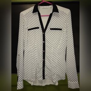 New York & Company 7th Avenue White Blouse